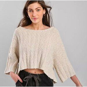 Free People size XS Good Day cropped pullover sweater